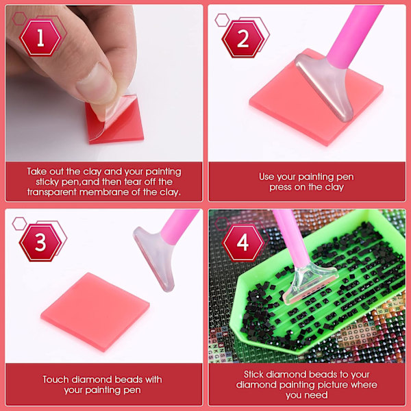 DIY Diamantmålning Limlera: Färgglad set