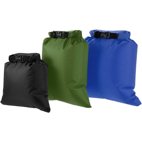 3-pack vattentäta påsar - 3L, 5L och 8L torrsäckar för camping