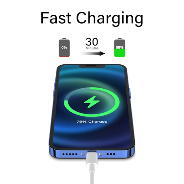 USB C til Lightning-kabel 10Ft 2Pack. Iphone hurtiglader