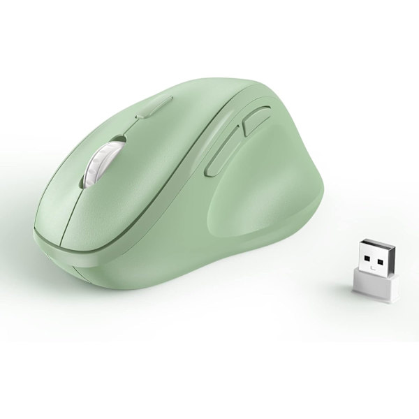 Ergonomisk trådløs mus med USB-mottaker for PC