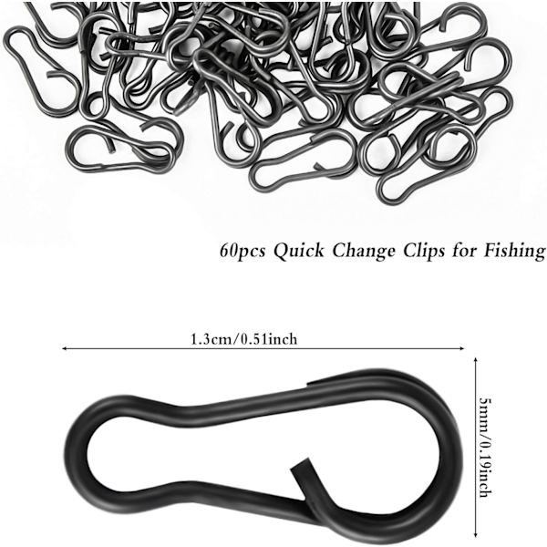 60st Karpefiske Quick Change Clips - Svirvlar for ferskvann og saltvann