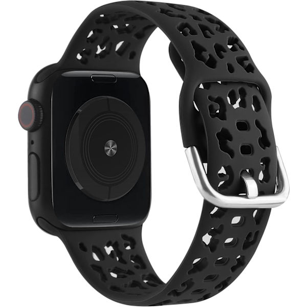 Leopard ihåligt silikonband som är kompatibelt med Apple Watch 38 mm