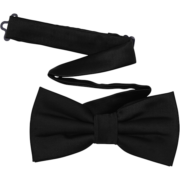 Herr Pre-Tied Satin Formell Smoking Fluga Justerbar Längd Satin Fluga