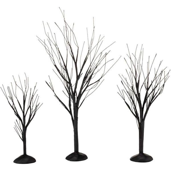 Department 56     Tilbehør til Village Collections Bare Branch Trees Figurine Set, Flere størrelser, Sort Sort Sort