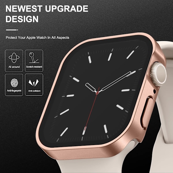 2-pak hårdt etui, der er kompatibelt med Apple Watch 44 mm