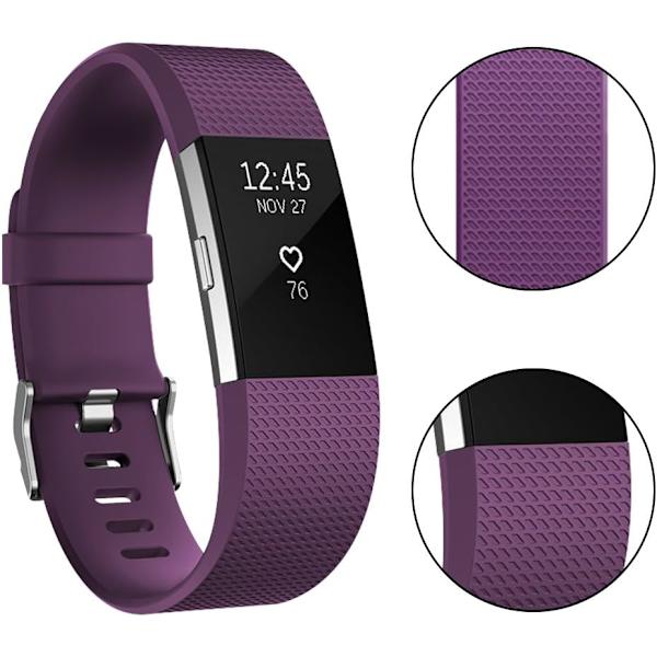 [6-pakning] Kompatibel med Fitbit Charge 2-rem - Justerbar erstatningsrem med spenne i aluminiumlegering