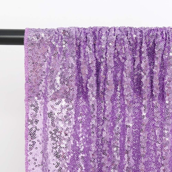 8ft x 8ft Ljuslila Sequin Bakgrundsridå Glitter Fotobås Bakgrund för