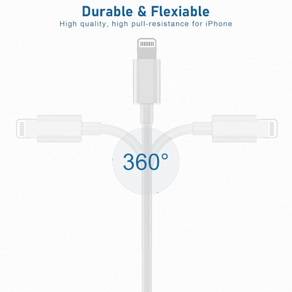 USB C til Lightning-kabel [Apple Mfi-certificeret] 4-pak 6 fod