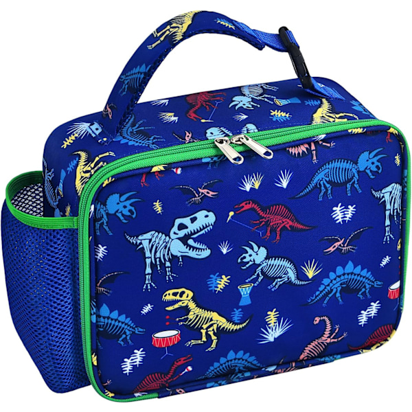 Dinosaurie Lunch Bag - Dinosaur Fossils Isolerad Lunchbox för pojkar