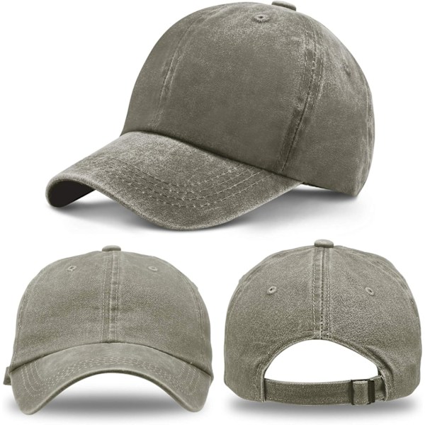 4 st tvättade bomullsbasebollkepsar justerbar twill enfärgad hatt unisex baseboll