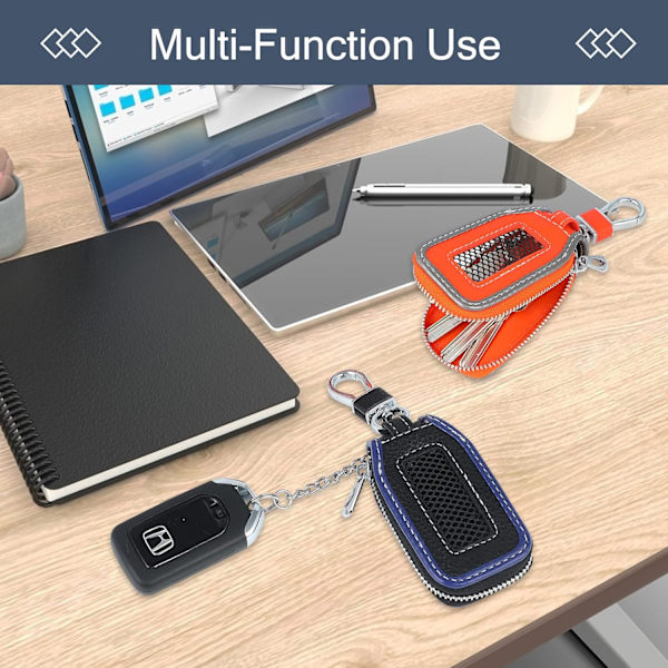 Universell bilnyckelhållare. Läder bil smart nyckel fob fodral med