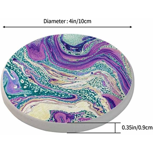Marmor Textur Underlägg för drycker (set med 2) - Måla Fluid Art