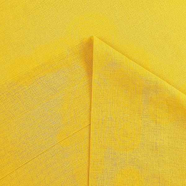 Gule tylgardiner, semi-transparente tylgardiner med stang til soveværelse og stue, 137 x 213 cm lange, sæt med 2