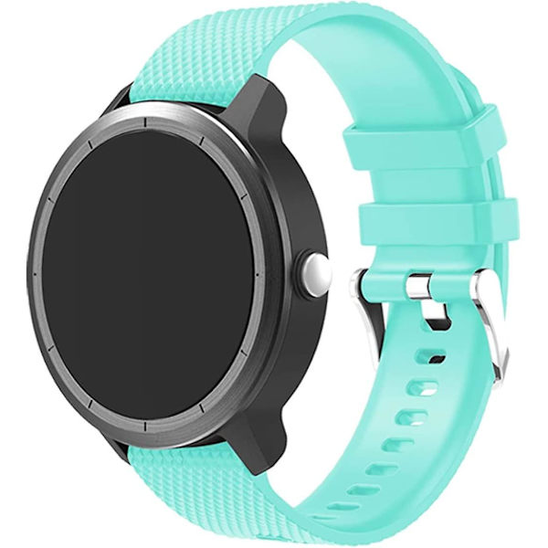 Vivoactive 3 klockarmband, 20 mm silikonband för Garmin Vivoactive 3/forerunner 645 Music-7pack Light Green