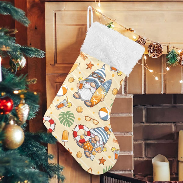 Julklapp, personliga julklappsstrumpor 2-pack Höst Pumpa Tomte 18 tum Julstrumpor Hängande Ornament Eldstad för Träddekoration