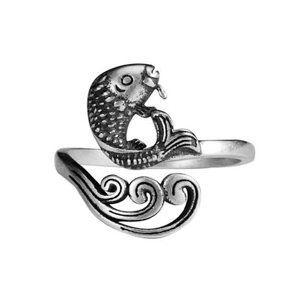 Kvinnors Koi Ring - Etnisk stil Fisk Finger Ring Öppen Ring