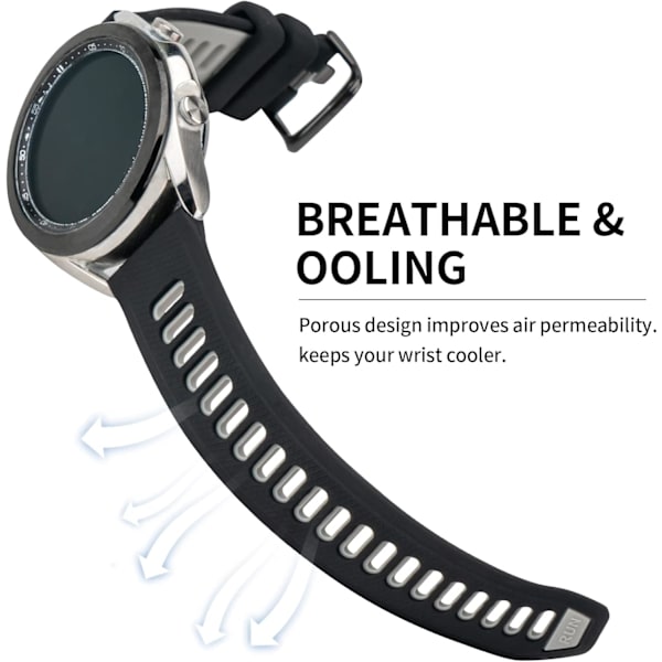 Ersattingsband for Garmin 265 klokke, Soft Silicoen