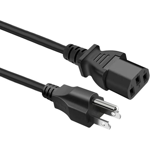 5 fod 18 AWG 3-bens AC-kabel til Samsung, Toshiba, Lg