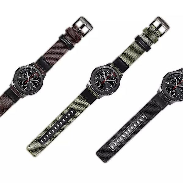 For Garmin Move Luxe 20mm Canvas Slidstærk Rem NCS Khaki