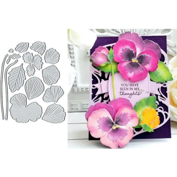 Forårsblomstblad Metal Die Cuts - Kortfremstilling og Scrapbooking Stencils