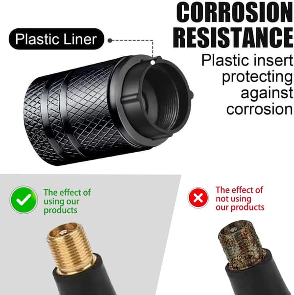 Ventilhattar för däck - (6 st), Däckhattar, Däckventilhattar, Metallventilhattar, Ventilhatt, Universell passform för bil/motorcyklar/cyklar/lastbilar