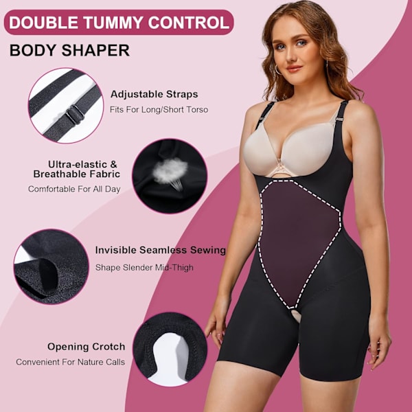 Shapewear Bodysuit Tummy Control Waist Trainer Seamless Fajas Full Body Shaper