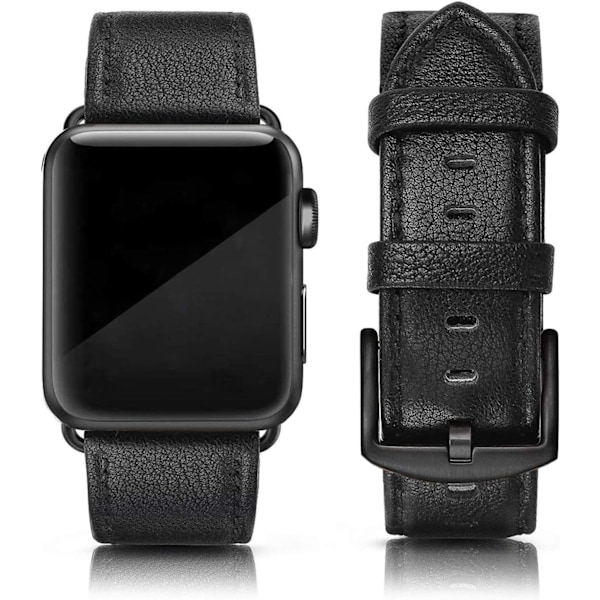 Läderband kompatibla med Apple Watch 45 mm 42 mm 44 mm