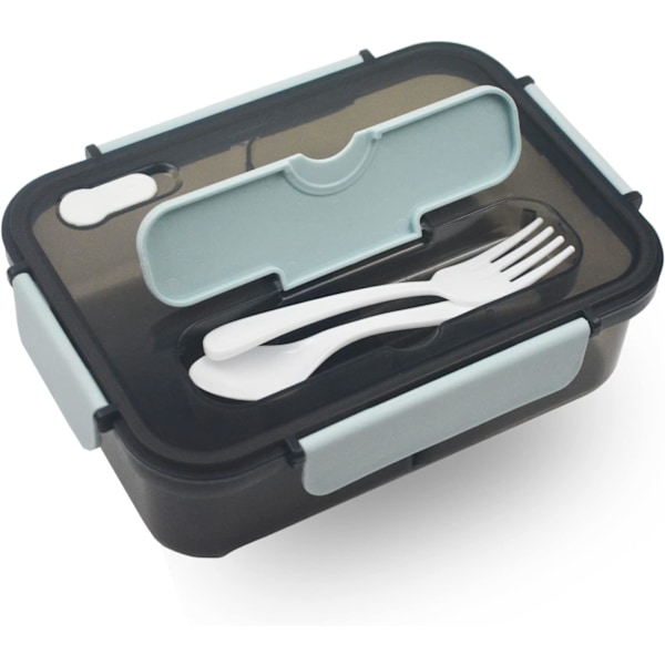Bento-boks. 1500 ml lekkasjesikker lunsjboks. Matbeholder med 3