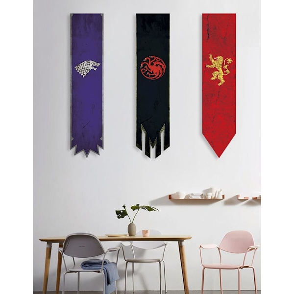 Game GoT Thrones banner - Game GoT Thrones Stark hus banner 167X35CM Stark Stark