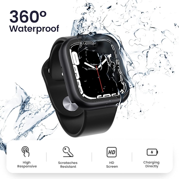 [2 i 1] Vattentät Apple Watch-skärmskydd