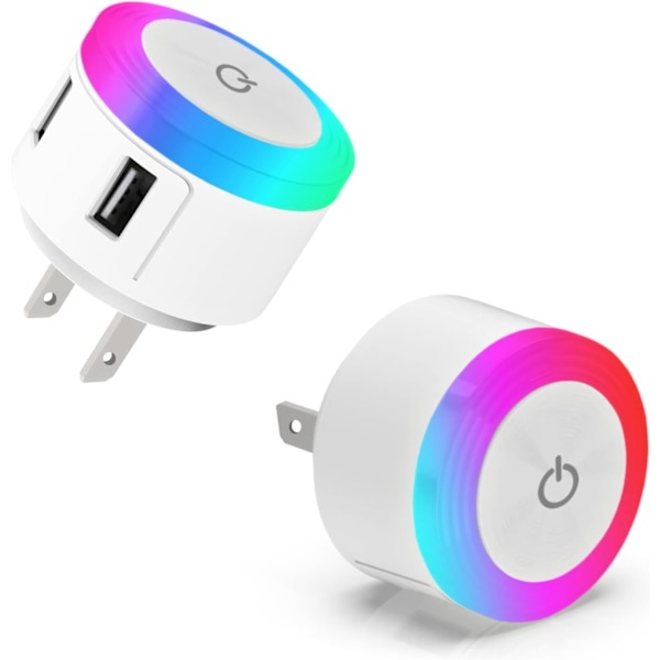 Fargeskiftende nattlampe for barn, fullfarget Rgb LED