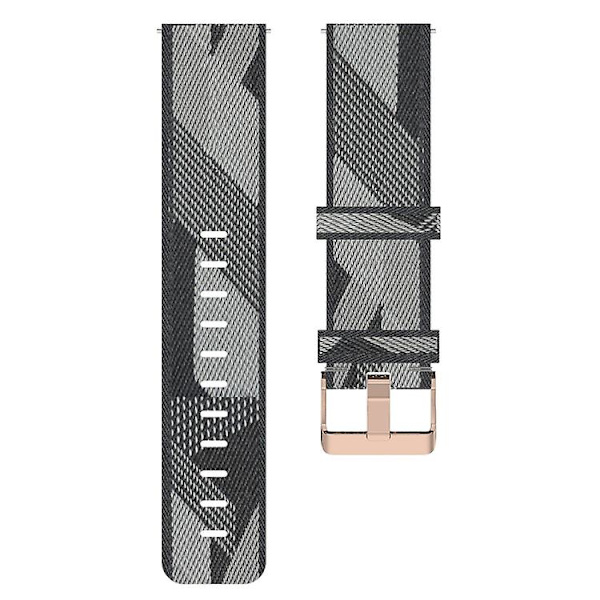 För Garmin Venu 2s 18mm Nylon Woven Watch Band QSV Grey