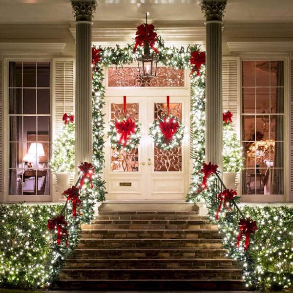 Julelys, Fe-lys Udendørs 66Ft 200 LED med Hukommelsesfunktioner Controller, Stik i Påske Dekorationslys til Soveværelse Fest Bryllup Have