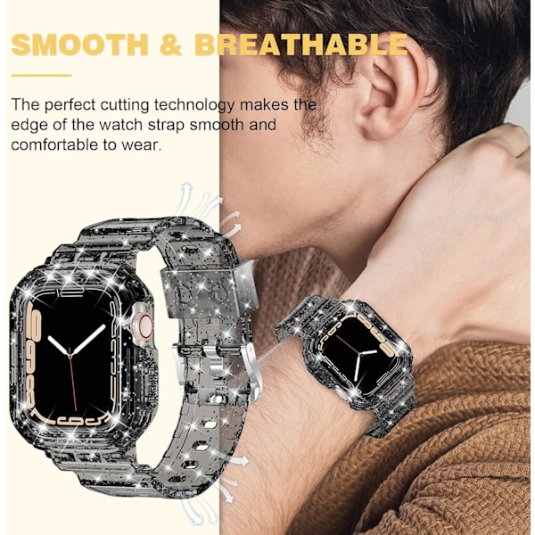 Kompatibel med Crystal Clear Apple Watch-rem