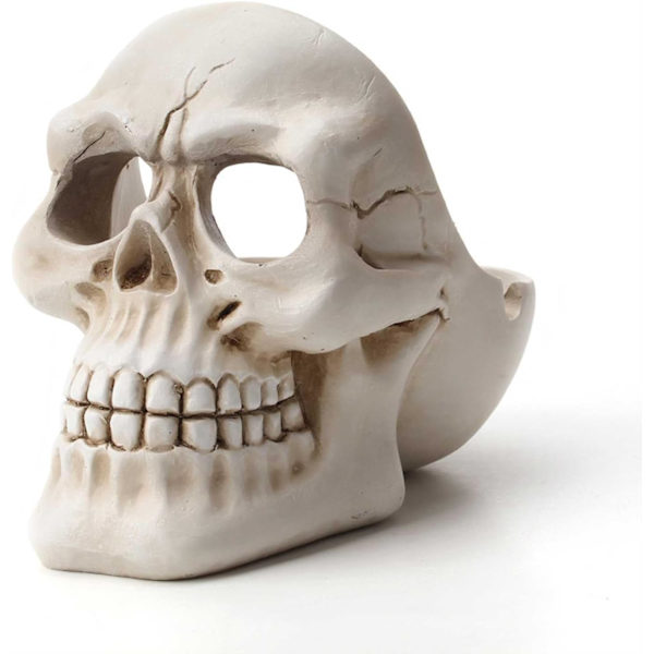 Halloween Poker Rød Rose Ild Kranie Glas Askebæger Rund Hjem Askebægre Klar Askebakker Askebæger Holder til Desktop Bordplade Dekoration style One Size