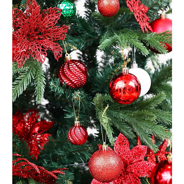 Julekuler Ornamenter - 36 stk Usynlige Julepynt med