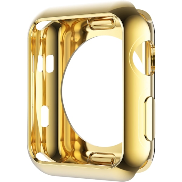Kompatibel med Apple Watch Case 44 mm 40 mm, mjuk flexibel TPU pläterad