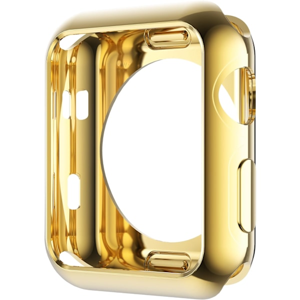 Kompatibel med Apple Watch Case 44 mm 40 mm, mjuk flexibel TPU platerad