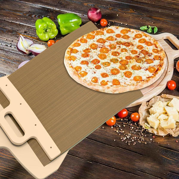 Glide Pizza Skrælle Pala Per Pizza Scorrevole Pizza Skrælle 58 x 30 cm Stor Pizza Padle med Sammenklappeligt Træhåndtag, Fantastiske Værktøjer til Madlavning Pizza Pie