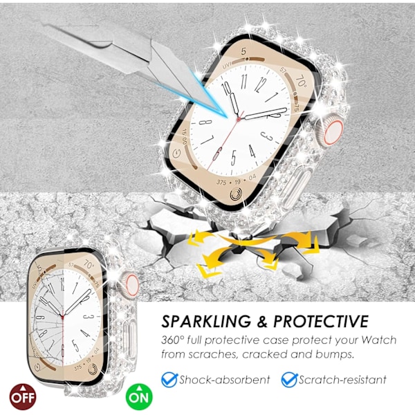 2 i 1 Bling Vandtæt Etui til iWatch Series 6