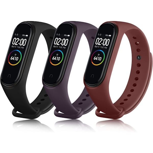 [3-pack] Xiaomi Mi Band 4/3 mjuka silikonremmar