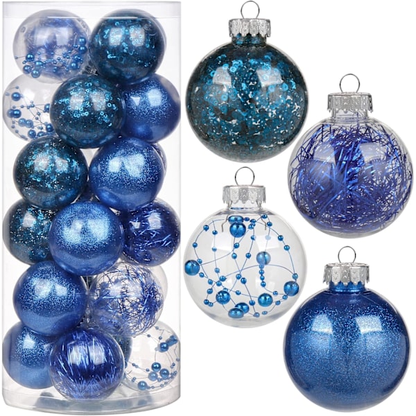 24 st julgranskulor 2,4'' krossäkra julgranskulor set