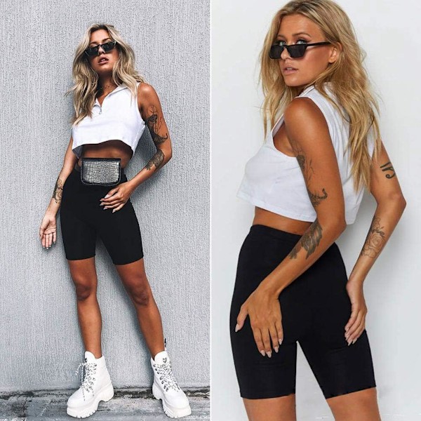 3-pack cykelbyxor för kvinnor – 8\" mjuka, högmidjade shorts med magkontroll