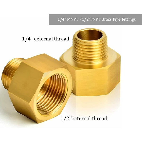 Gasslange Adapter - Gevind Fitting Reducer til Gaskomfur
