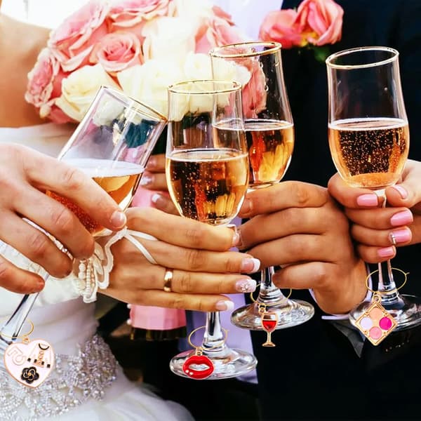 Vincharmringe 100 stk. Vinglas Charmringe til DIY Stilke Glas Charms 1-tommer Ring med 100 Åbne Springringe -
