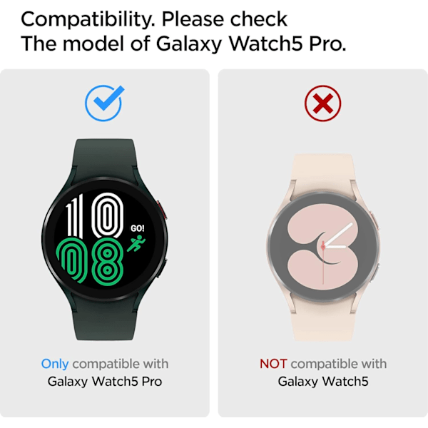Vault-kotelo Galaxy Watch 5 Pro 45mm (2022) -kellolle - Mattamusta Mattamusta