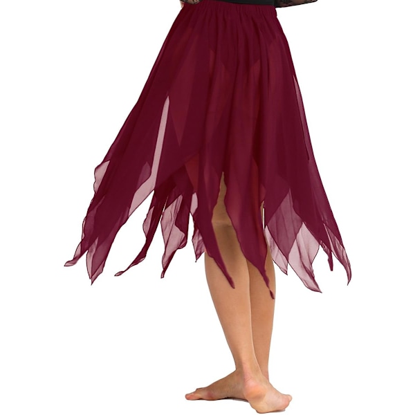 Kvinners Chiffon Hi-Low Lang Dansekjole Lyriske Dansekostymer