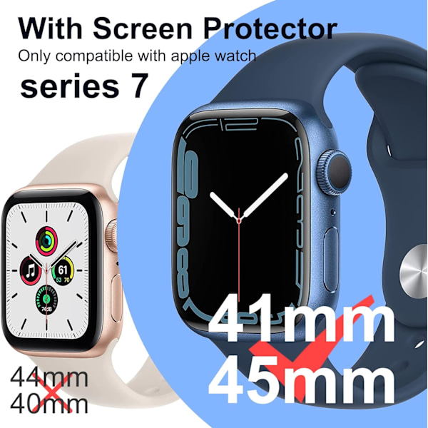 Drztope 3-pack Bling-fodral kompatibelt med Apple Watch Series 9 8 7,