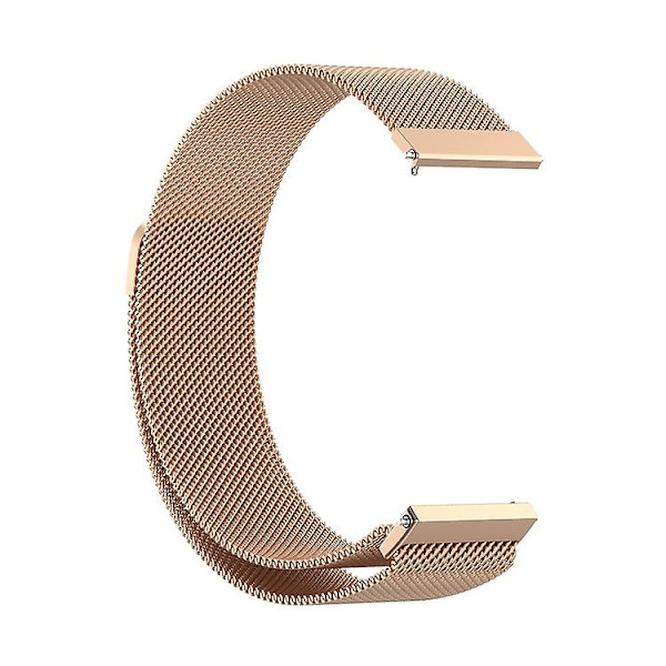 Udskiftningsrem i rustfrit stål, magnetisk Milan-modearmbånd til Samsung Galaxy Watch 3 rose gold 20mm