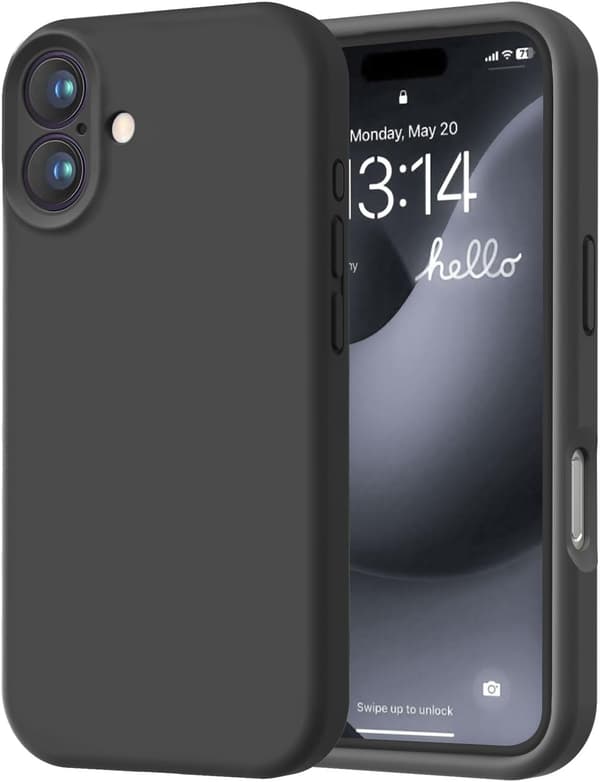 Premium silikonskal iPhone 16 – halkfritt, lätt och extremt hållbart, 6,1\"